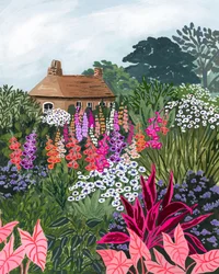 Un jardin de cottage haut en couleur