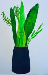 Vase de feuilles