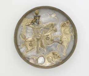 Assiette, 4ème siècle (argent et doré)