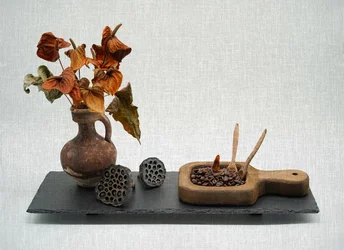 Nature morte rustique au café