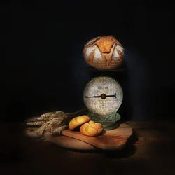 Nature morte avec boulangerie vintage