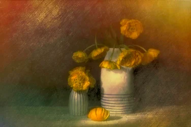 Nature morte aux renoncules jaunes