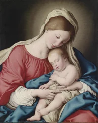 Vierge avec enfant endormi