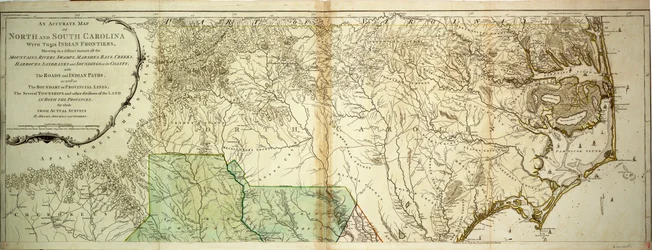 Carte de la Caroline du Nord et du Sud