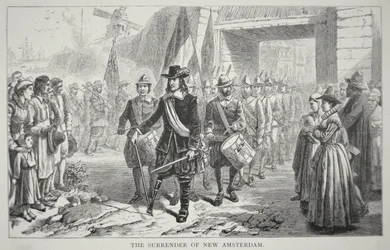 Le gouverneur Peter Stuyvesant rend New Amsterdam aux Britanniques en 1664