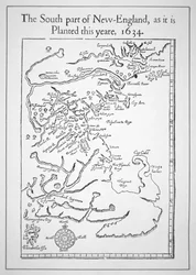 Carte incluant la baie du Massachusetts