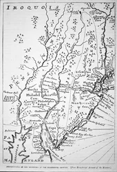 Carte de la Pennsylvanie au début du XVIIIe siècle, d
