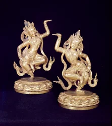 Bodhisattva, paire de figures Husante