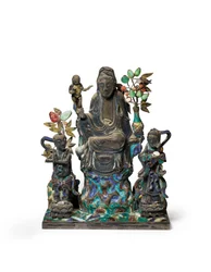 Groupe figuratif bouddhiste