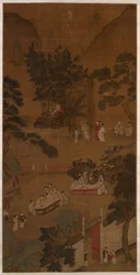 Réunion élégante dans le jardin occidental, c.1600