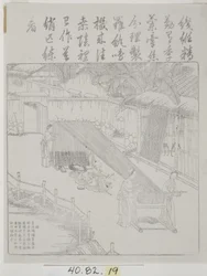 Ensemble de gravures sur bois, Culture de la soie
