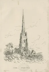 Église de Clifton Campville (lithographie)