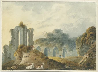 Abbaye de Croxden : aquarelle