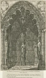 Cathédrale de Lichfield - Porte ouest (eau-forte)