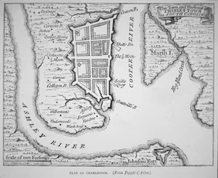 Ville et port de Charles Town (Charleston), Caroline du Sud