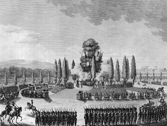 Révolution française : Fête républicaine des victoires au Champ de Mars à Paris le 10 prairial An IV (29 mai)