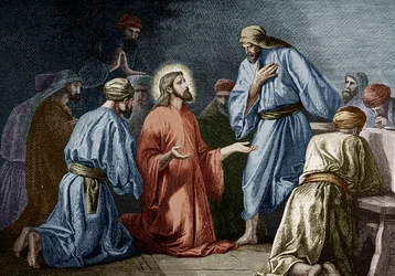 Jésus-Christ enseignant la prière à Jean
