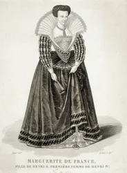 Portrait de Marguerite de Valois, dite Reine Margot (1553-1615), reine de Navarre, première épouse de Henri IV