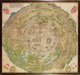 Carte circulaire de Vienne pendant le siège turc