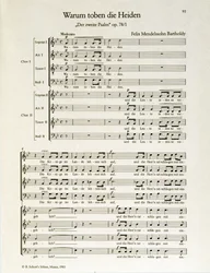 « Warum toben die Heiden » deuxième psaume, op.38, par Felix Mendelssohn (lithographie)