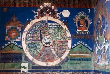 Mandala, monastère lamaïste de Shankar, Leh, Ladakh, Jammu-et-Cachemire, Inde