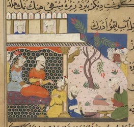 Préparation de viande hachée pour le sultan Ghiyath al-Din, tandis qu