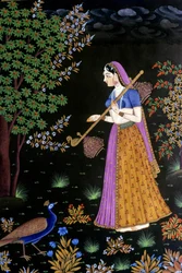 Dame appréciant la musique, Inde