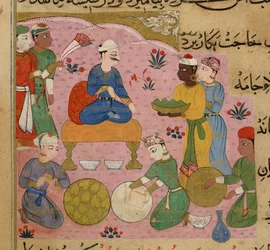 Préparation de bétel pour le sultan Ghiyath al-Din, du Ni
