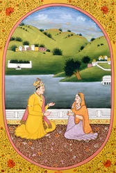 Image et peinture du calendrier annuel pour un mois hindou Kartik, Inde