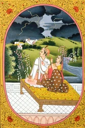 Image et peinture du calendrier annuel pour un mois hindou Shravan, Inde