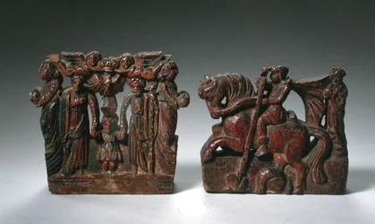 Décoration sculptée pour charrette à bœufs, de Sicile