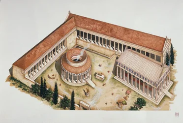 Tholos circulaire cérémoniel et temple d