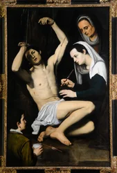 Saint Sébastien soigné par les saintes femmes, c.1590-1650