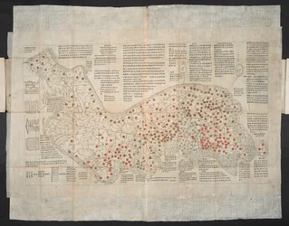 Haejwa chondo - une carte de la péninsule coréenne créée vers 1820