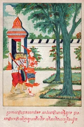 Mahajanaka Jataka (gravure, vers 1910)