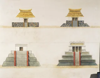 Reconstruction historique des bâtiments de Tenochtitlan