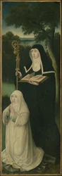 Sainte Gertrude de Nivelles et une chanoinesse augustinienne