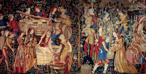 La moisson. Tapisserie des Pays-Bas, début du 16ème siècle. Paris, Musée de Cluny