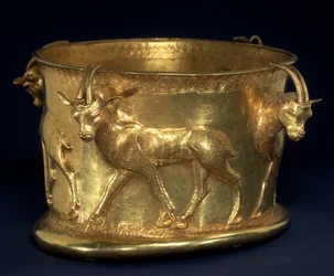 Coupe avec une frise de gazelles, Âge du fer II, c.1er millénaire B.C