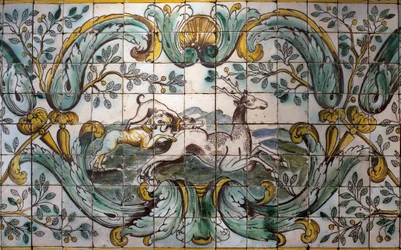 Chiens chassant un cerf (détail)