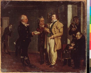 Le prince Vasily Khovansky et un farceur