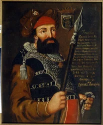 Portrait du chef cosaque, conquérant et explorateur de la Sibérie, Ermak Timofeïevitch (né entre 1532 et 1542-1585).