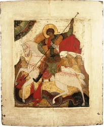 Saint Georges et le Dragon - icône russe