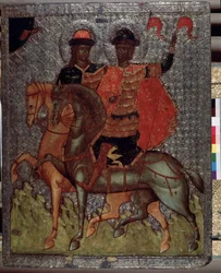 Saints Boris et Gleb sur un cheval
