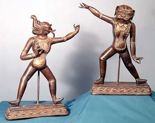 Deux figures de Dakinis (bronze)