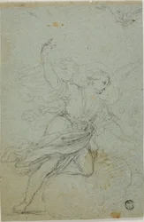 Ange annonciateur (recto) ; Samson et le lion (verso)