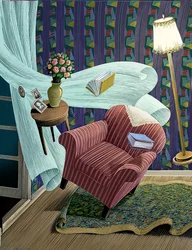 Blithe Spirit, 2018 (planche à gratter, colorisée numériquement)