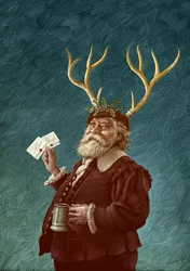 Falstaff, 2015 (scratchboard, colorisé numériquement)