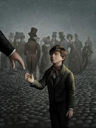 Oliver Twist, 2008 (scratchboard, colorisé numériquement)