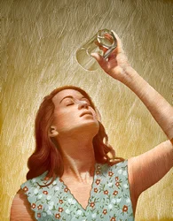 Le faiseur de pluie, 2019 (planche à gratter, colorisée numériquement)